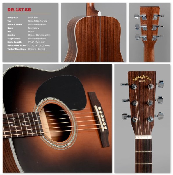 Review Sigma 000M-1ST-SB+: Sigma 000M-1ST-SB+: La guitarra acústica con características de alta gama a un precio económico